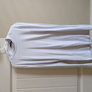 White Long Sleeve Mock Neck